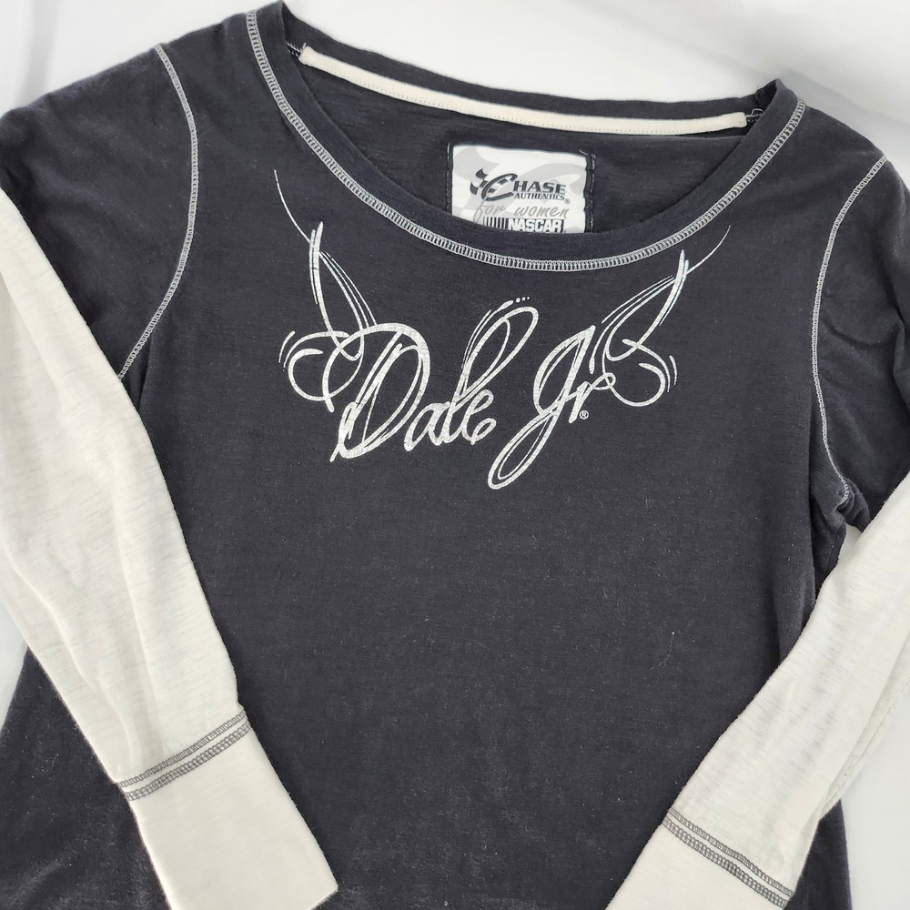 VTG Chase Authentics Womens Dale Jr NASCAR Layered Shirt 2X Racing Graphic Tee